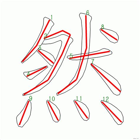 然筆劃|「然」字的筆順、筆劃及部首